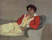 The Red Cardigan Felix Vallotton